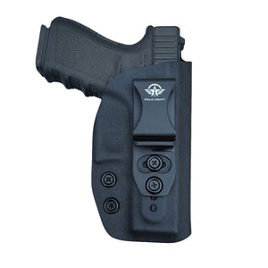 IWB Kydex Holster Fits: Glock 19 19X / Glock 23 / Glock 25 / Glock 32 (Gen 1-5) / Cz P10 Pistol Case Inside Waistband Carry Concealed Holster Glock 19 Guns - Adj. Height & Cant - Entrance Widen - Black - PoLe.Craft Holster & Knives