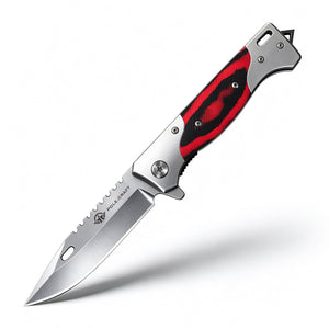 POLE.CRAFT Pocket Knife for Men, 3.9 Inch Clip Point Manual Folding Knife, 7Cr13MoV Stainless Steel Blade, 59-60 HRC, Micarta Handle Liner Lock Pocket Knives for Camping Hiking Hunting Survival, Gifts for Men Dad（副本）
