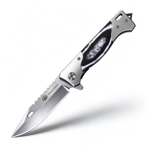 POLE.CRAFT Pocket Knife for Men, 3.9 Inch Clip Point Manual Folding Knife, 7Cr13MoV Stainless Steel Blade, 59-60 HRC, Micarta Handle Liner Lock Pocket Knives for Camping Hiking Hunting Survival, Gifts for Men Dad（副本）