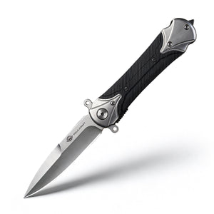 POLE.CRAFT Tactical Folding Pocket Knife for Men, 3.94" 7Cr13Mov Spear Point Blade Micarta Handle, Liner Lock EDC Folding Knife with Pocket Clip, Sharp Outdoor Camping Survival Knife, Gifts for Men