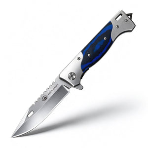 POLE.CRAFT Pocket Knife for Men, 3.9 Inch Clip Point Manual Folding Knife, 7Cr13MoV Stainless Steel Blade, 59-60 HRC, Micarta Handle Liner Lock Pocket Knives for Camping Hiking Hunting Survival, Gifts for Men Dad（副本）（副本）