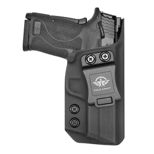 POLE.CRAFT M&P Shield EZ Holster IWB Kydex Holster Fit: Smith & Wesson M&P 9mm Shield EZ & S&W M&P 9 Shield EZ M2.0 Pistol- Inside Waistband - Adj. Cant Retention - Cover Mag-Buttom