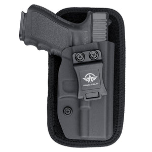POLE.CRAFT IWB Kydex Holster Custom Fit: Glock 19 19X 25 44 45 (Gen 1 2 3 4 5) & Glock 23 32 (Gen 3 4) - Inside Waistband Carry - Adj. Cant Retention