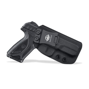 IWB Kydex Holster Custom Fit: Ruger Security 9 Pistol - Inside Waistband Concealed Carry - Adj. Cant Retention - Cover Mag-Button - No Wear - No Jitter - Right Hand - PoLe.Craft Holster & Knives