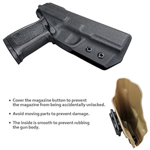 SD9 VE Holster, SD40 VE Holster IWB Kydex Holster Custom Fit: S&W SD9 VE & SD40 VE Pistol - Inside Waistband Concealed Carry - Adj. Cant Retention - Cover Mag-Button - No Wear, No Jitter