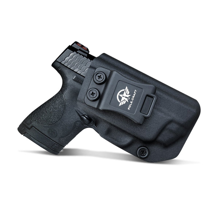 Kydex IWB Holster Fit: Smith & Wesson M&P 45 Shield M2.0 9mm .40 S&W / Crimson Trace Laser Concealed Carry - Inside Waistband Carry Concealed Holster M&P Shield 9mm - Black