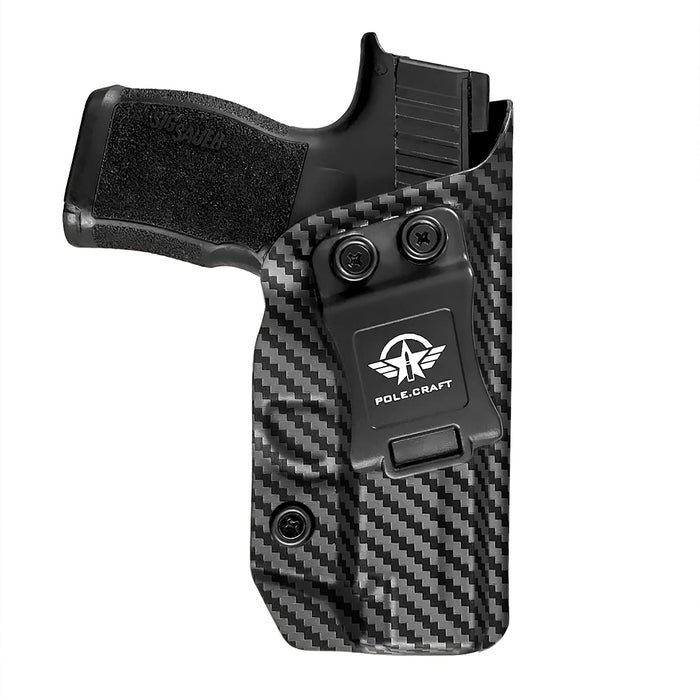 P365XL Holster, Carbon Fiber Kydex Holster IWB Custom Fit: Sig Sauer P365XL Pistol Case - Inside Waistband Concealed Carry - Cover Mag-Button - Widened Entrance - No Wear, No Jitter