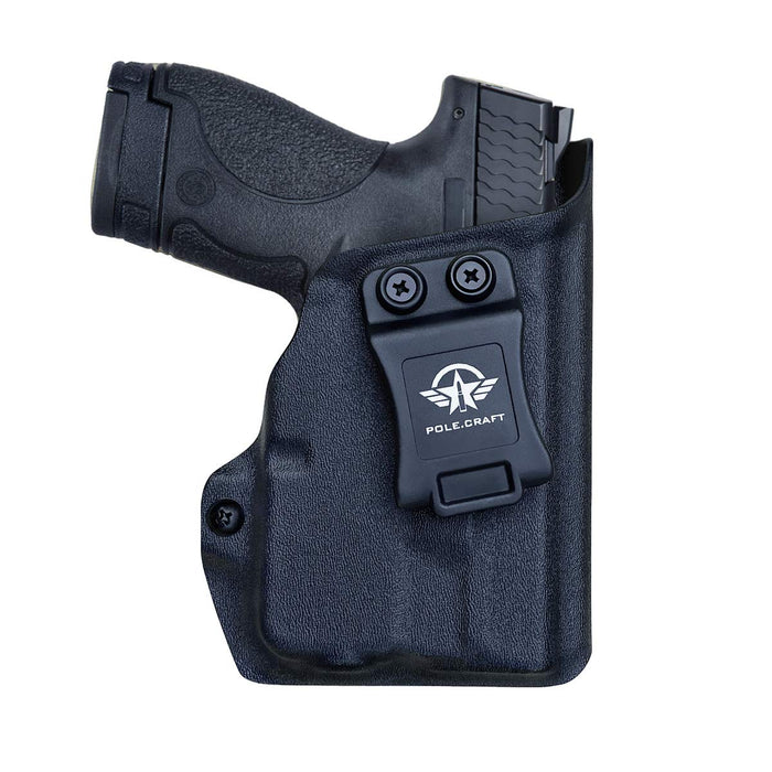 IWB Kydex Holster Custom Fit: Smith & Wesson M&P Shield 9mm/.40 w/TLR-6 - Inside Waistband Concealed Carry - Cover Mag-Button, Widened Entrance, No Wear, No Jitter