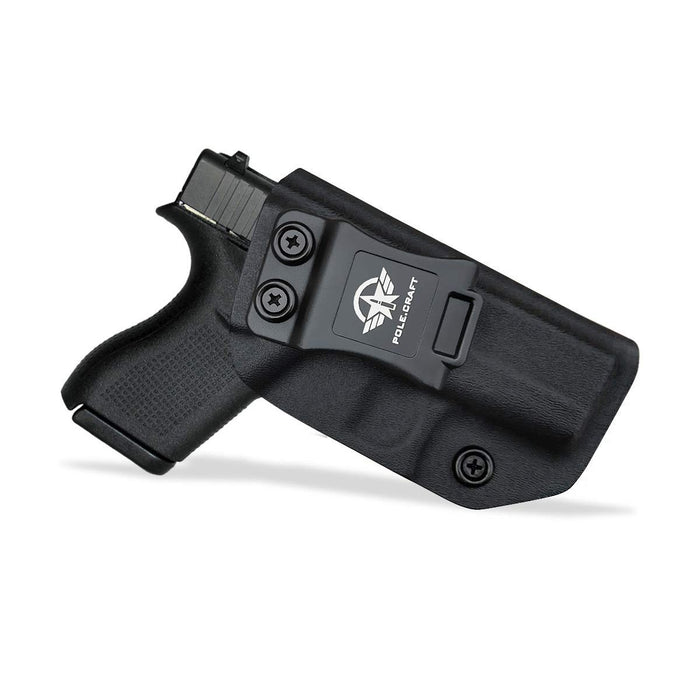 Kydex IWB Holster Custom Fits: Glock 42 Concealed Carry - Inside Waistband Carry Concealed Holster Glock 42 Pistol Case Guns Accessories - Point Touching - No Wear - No Jitter - Black