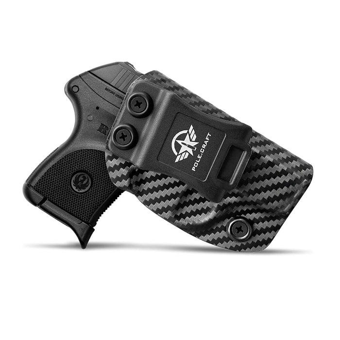 Ruger LCP 380 Holster, Carbon Fiber Kydex Holster IWB for Ruger LCP 380 Concealed Carry - Inside Waistband Concealed Holster LCP 380 Auto Pistol Case Pocket Gun Pouch Accessories