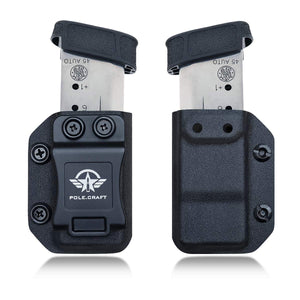 IWB/OWB Magazine Holster Kydex - Mag Carrier - for: 9mm .40 Double Stack Magazine / 9mm .40 Single Stack Magazine - P365 1911 Glock (M&P Shield .45 Mag)