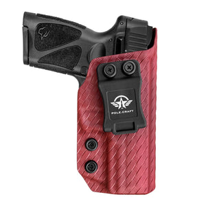 Taurus G3 Holster, Carbon Fiber Kydex Holster IWB for Taurus G3 9mm / .40 Pistol Case - G3 Taurus Holster 9mm - Inside Waistband Concealed Holster Taurus G3 IWB Kydex Accessories (Red, Right Hand)