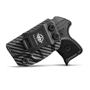 Ruger LCP 380 Holster, Carbon Fiber Kydex Holster IWB for Ruger LCP 380 Concealed Carry - Inside Waistband Concealed Holster LCP 380 Auto Pistol Case Pocket Gun Pouch Accessories