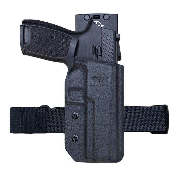 P320 Holster OWB Kydex for Sig Sauer P320 Carry / P320 Full Pistol Case - Outside Waistband Carry / 1.5-2 Inch Belt Clip with Leggings - Adj. Width Height Retention Cant, Entrance Widened