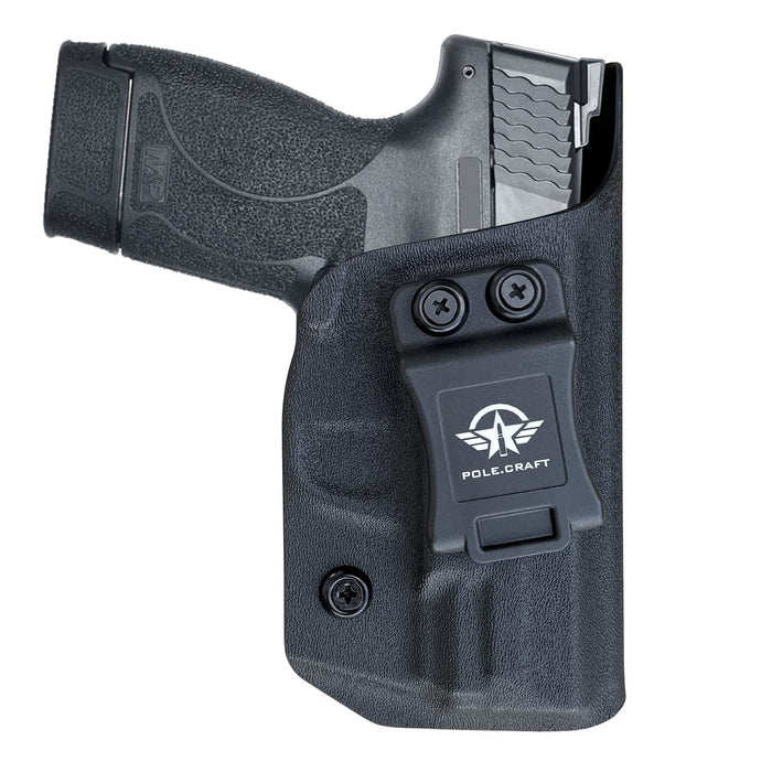 M&P 45 Shield Holster IWB Kydex Holster Custom Fit: Smith & Wesson M&P 45 Shield M2.0 3.3”Barrel Pistol - Inside Waistband Concealed Carry - Adj. Cant Retention - Cover Mag-Button - No Wear, No Jitter