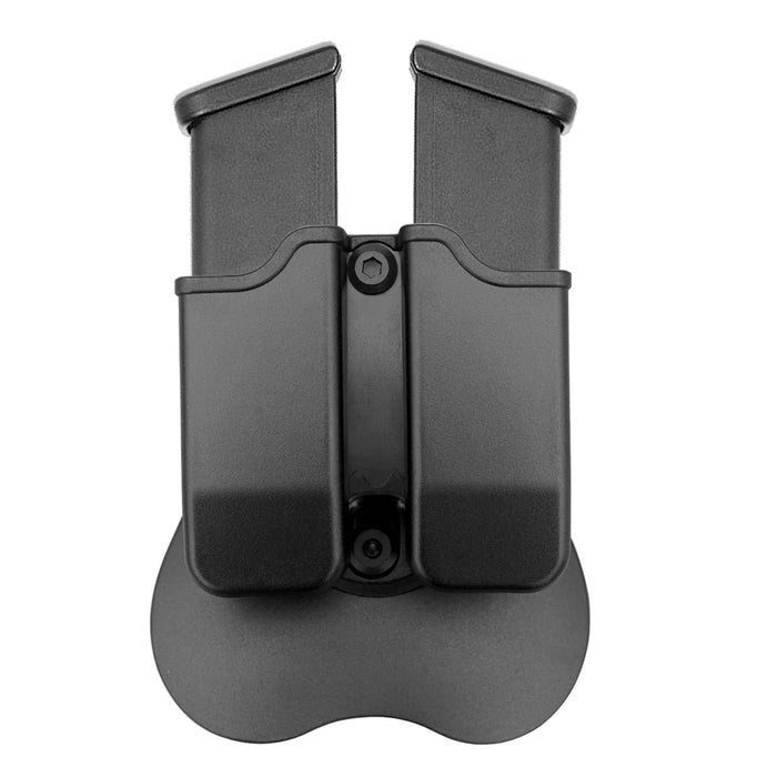 OWB Double Magazine Polymer Holster - Double Magazine Pouch - Available Model: 9mm .40 Double Stack Mag Holder for: Glock Sig sauer Ruger Beretta Browning Taurus H&K CZ Walther Colt Most Pistol Mags Magazines Holder Case