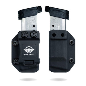 S&W M&P Shield 9mm/.40 Single Stack Magazine Holster IWB/OWB Kydex - 9mm/.40 Mag Carrier - Custom fit: M&P Shield 9mm/.40 Single Stack Magazines Case Pouch - Universal OWB / IWB / Right / Left Hand