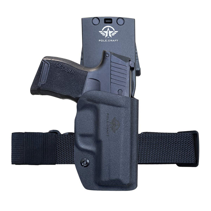 P365 Holster OWB Kydex for Sig Sauer P365 / P365 SAS Pistol Case , Sig P365 SAS Holster, Waistband Outside Carry 1.5-2 Inch Belt Clip with Leggings - Adj. Width Height Retention Cant, Entrance Widened