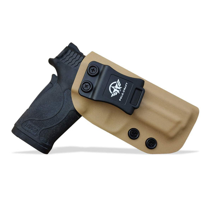 KYDEX IWB Holster M&P Shield 380 EZ For concealed Carry M&P 380 EZ Holster - S&W 380 EZ IWB Holster M&P Shield 380 EZ Concealed Holster 380 EZ Accessories - Tan