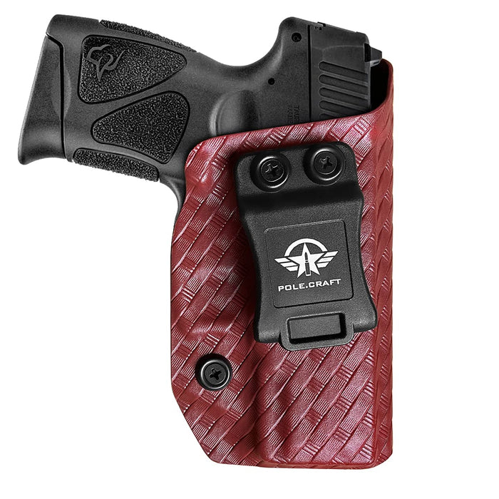 Taurus G3C Holster, Taurus G2C Holster, Carbon Fiber Kydex Holster IWB For Taurus G3C / G2C 9mm G2S / Millennium PT111 G2 / PT140 Pistol, Inside Waistband Concealed Holster Taurus G3C - Red, Right