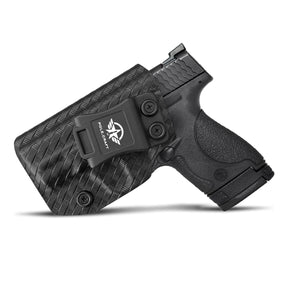 M&P Shield 9mm Holster, Carbon Fiber Kydex Holster IWB for Smith & Wesson M&P Shield 9mm .40 3.1" Barrel S&W Pistol - Inside Waistband Concealed Holster M&P Shield 9mm 40 Accessories - Black