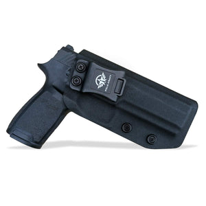 Kydex IWB Holster Custom Fit Sig Sauer P320 Full Size / P320 Carry / P320 Compact Medium Pistol Case - Inside Waistband Carry Concealed Holster P320 Gun Accessories - Point Touch - No Wear - No Jitter - Black - PoLe.Craft Holster & Knives