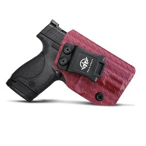 M&P Shield 9mm Holster, Carbon Fiber Kydex Holster IWB for Smith & Wesson M&P Shield 9mm .40 3.1" Barrel S&W Pistol - Inside Waistband Concealed Holster M&P Shield 9mm 40 Accessories - Red, Right