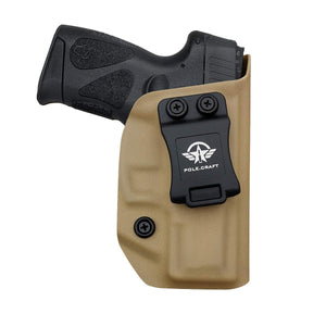 Taurus G2C Holsters, Kydex IWB Holster For Taurus G2C 9mm & Millennium PT111 G2 / PT140 9mm Pistol Case - Inside Waistband Concealed Carry Holster Taurus G2C 9mm - Widened Entrance, No Wear, No Jitter - Tan