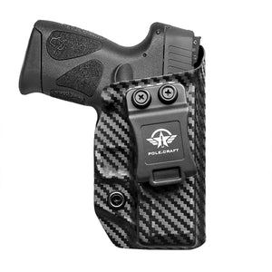 Taurus G3C Holster, Taurus G2C Holster IWB Kydex Carbon Fiber For Taurus G3C / G2C / G2S / PT111 / PT140 9mm/.40 - Inside Waistband Concealed Carry - Adj. Cant Retention - Cover Mag-Button - Widened Entrance - No Wear, No Jitter