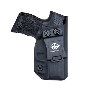 IWB Kydex Holster Custom Fit: Sig Sauer P365 / P365 SAS Pistol - Inside Waistband Concealed Carry - Adj. Cant Retention - Cover Mag-Button - Widened Entrance - No Wear, No Jitter - Black - PoLe.Craft Holster & Knives