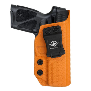 Taurus G3 Holster, Carbon Fiber Kydex Holster IWB for Taurus G3 9mm / .40 Pistol Case - G3 Taurus Holster 9mm - Inside Waistband Concealed Holster Taurus G3 IWB Kydex Accessories (Orange, Right Hand)