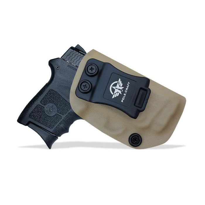 KYDEX IWB Holster Bodyguard 380 with Laser Waistband Carry Concealed Holster Bodyguard 380 Laser Pistol Holster Gun Case - Tan