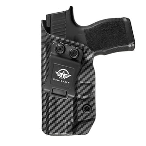 P365XL Holster, Carbon Fiber Kydex Holster IWB Custom Fit: Sig Sauer P365XL Pistol Case - Inside Waistband Concealed Carry - Cover Mag-Button - Widened Entrance - No Wear, No Jitter