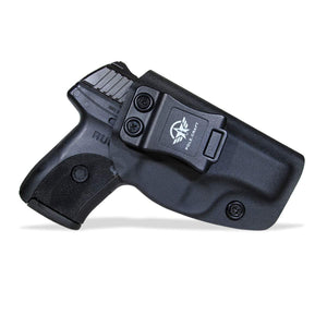 KYDEX IWB Holster LC9 Concealed Carry Holster Ruger LC9S Holster Concealed - Kydex Holster for Ruger LC9 Accessories - IWB Concealed Holster Pistol Case - Black - PoLe.Craft Holster & Knives