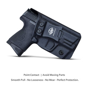 IWB Kydex Holster Custom Fit: Smith & Wesson M&P 40C Pistol - Inside Waistband Concealed Carry - Adj. Cant Retention - Cover Mag-Buttom - Widened Entrance - No Wear, No Jitter