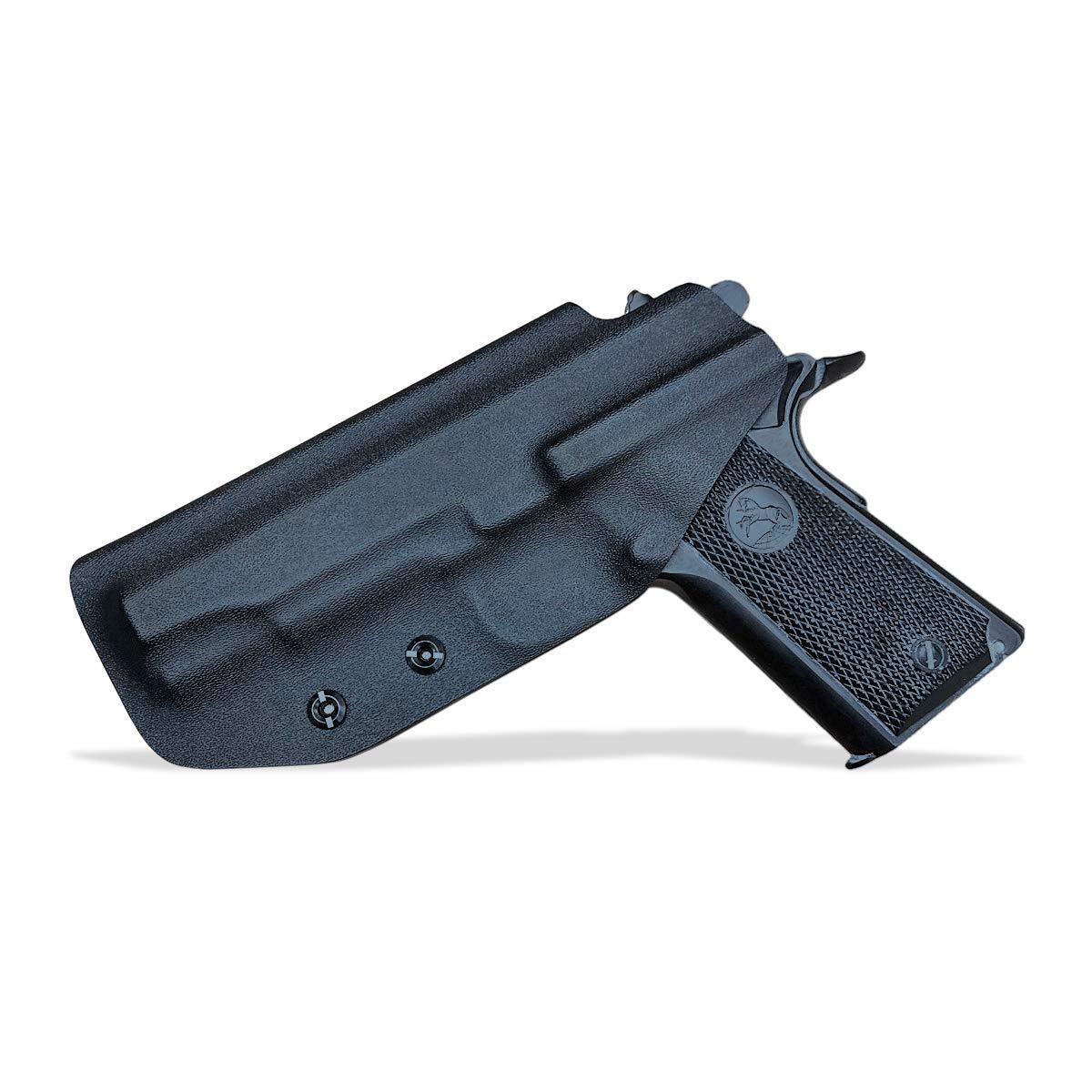 IWB Kydex Pistolenholster Waffenholster Für: Colt 1911 Commander .45 9mm 4.25 4.5 Inch Pistole Pistolenhalfter Waistband Inside Carry Waffentasche Pistol Case Pouch Bund Innen tragen (Black, Left IWB Kydex Pistolenholster Waffenholster Für: Colt 1911 Commander .45 9mm 4.25 4.5 Inch Pistole Pistolenhalfter Waistband Inside Carry Waffentasche Pistol Case Pouch Bund Innen tragen (Black, Left