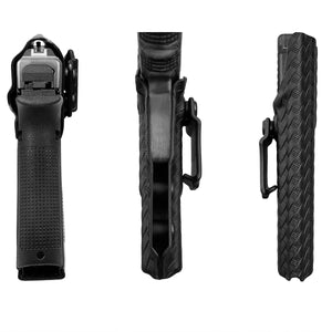 Glock 17 Holster, Carbon Fiber Kydex Holster IWB for Glock 17 / Glock 22 / Glock 31 (Gen 3 4 5) - Inside Waistband Carry Concealed Holster Glock 17 Gun Accessories (Black, Right)