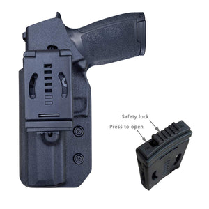OWB Kydex Holster Custom Fit: Sig Sauer P320 Carry / P320 Full Pistol - Outside Waistband Carry / 1.5-2 Inch Belt Clip - Adj. Width Height Retention Cant, Entrance Widened