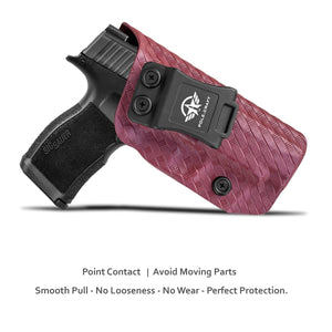 P365XL Holster, Carbon Fiber Kydex Holster IWB for sig P365XL Holsters Concealed Carry - Inside Waistband Carry Concealed Holster sig P365XL Pistol Gun Case Accessories (Red, Right Hand)