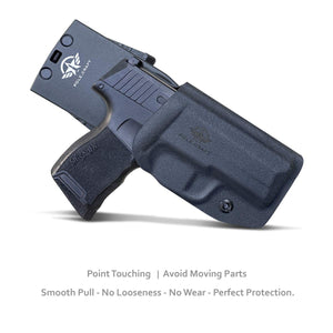 P365 Holster OWB Kydex for Sig Sauer P365 / P365 SAS Pistol Case , Sig P365 SAS Holster, Waistband Outside Carry 1.5-2 Inch Belt Clip with Leggings - Adj. Width Height Retention Cant, Entrance Widened