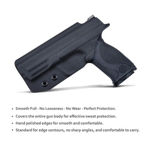 IWB KYDEX Holster M&P 40 Full Size 4.25" 9mm 40 S&W Pistol Case Inside Waistband Carry Concealed Holster Gun Accessories - Black