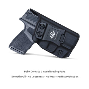 IWB Kydex Holster Custom Fit: Springfield Armory Hellcat - Inside Waistband Concealed Carry - Cover Mag-Button - Widened Entrance - No Wear, No Jitter