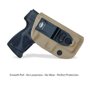 G2C IWB Holster Fit: Taurus G2C & Millennium PT111 G2 / PT140 Concealed Holster for Taurus G2C 9mm - Kydex Holster Taurus PT111 G2C Concealed Carry Pistol Case - Adj. Height & Cant - Entrance Widen - Tan - PoLe.Craft Holster & Knives