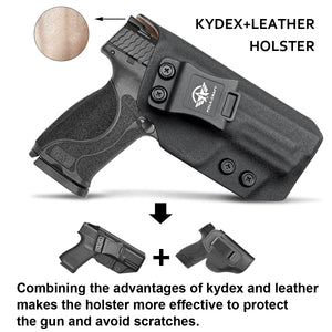 IWB Kydex Leather Holster for: Smith & Wesson M&P 9mm M2.0 4"/4.25" Pistol Case - Inside Waistband Carry Concealed Holster M&P 9mm 2.0 IWB Accessories - No Scratch, No Dropping