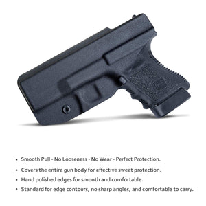 Glock 30S Holster IWB Kydex for Glock 30S Pistol - Inside Waistband Concealed Carry - Adj. Cant Retention - Cover Mag-Buttom - Widened Entrance - No Wear, No Jitter