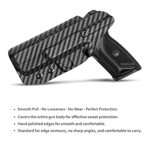 Ruger Security 9 Holster, Carbon Fiber Kydex Holster IWB for Ruger Security-9 Pistol Case Inside Waistband Concealed Carry - Kydex IWB Holster Ruger Security 9 Pistol Case Gun Accessories