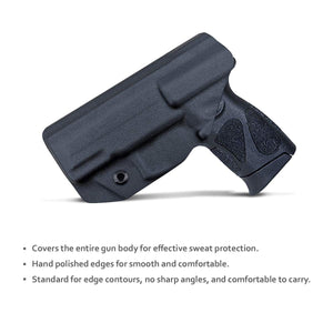 Taurus G3C Holster, Taurus G2C Holsters, IWB Kydex Holster For Taurus G3C 9mm / G2C 9mm / G2S / Millennium PT111 G2 / PT140 9mm Case - Inside Waistband Concealed Holster Widened Entrance, No Wear, No Jitter - Black