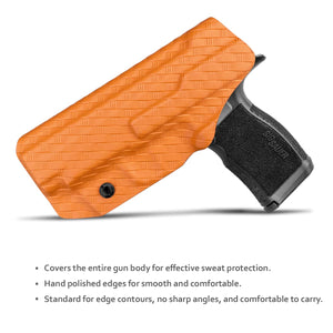 P365XL Holster, Carbon Fiber Kydex Holster IWB for sig P365XL Holsters Concealed Carry - Inside Waistband Carry Concealed Holster sig P365XL Pistol Gun Case Accessories (Orange, Right Hand)