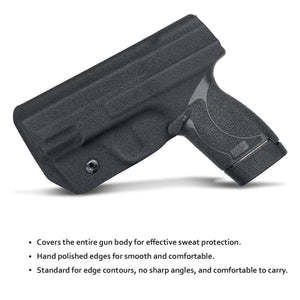 M&P 45 Shield Holster IWB Kydex Holster Custom Fit: Smith & Wesson M&P 45 Shield M2.0 3.3”Barrel Pistol - Inside Waistband Concealed Carry - Adj. Cant Retention - Cover Mag-Button - No Wear, No Jitter