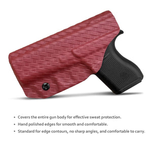 Glock 43 Holster, Glock 43x Holster, Carbon Fiber Kydex Holster IWB for Glock 43 / Glock 43X (Gen 1-5) Pistol Case - Inside Waistband Carry Concealed Holster Guns Accessories (Red, Right Hand)